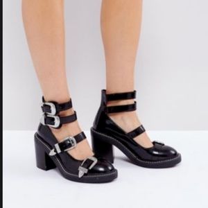 ASOS Multi Buckle Heeled Shoe
